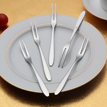 10pcs Dinner Fork Set Tableware Set Stainless Steel Cocktail Forks Fruit Cake Forks Dessert Forks