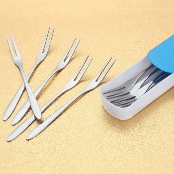 10pcs Dinner Fork Set Tableware Set Stainless Steel Cocktail Forks Fruit Cake Forks Dessert Forks