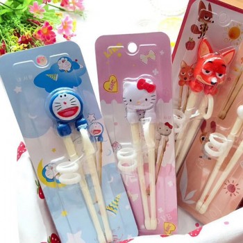 1 Pair Cartoon Chopsticks Learning Training Chinese Chopstick for Kids Children Easy Use Learning Tableware DA