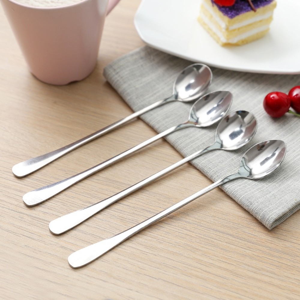 Aihogard High Quality 19cm Stainless Steel Coffee Tea Stirring Spoons Ice Cream Dessert Spoon Kitchen Tableware Spoons