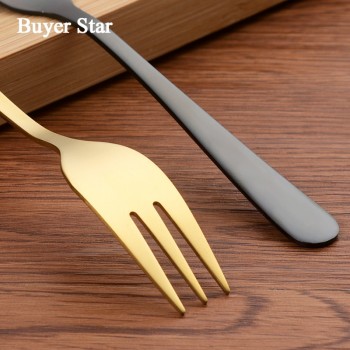 7pcs Colorful 18/8 stainless steel Fruit Fork kitchen Set Cutlery Cake Dessert Fork For Snack Tableware Tea Fork dinnerware set