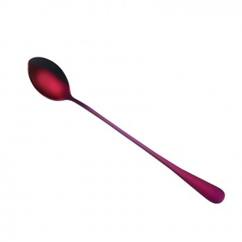 410 stainless steel Colorful Spoon Long Handle Spoons Flatware Coffee Drinking Tools Kitchen Gadget Drop Shipping