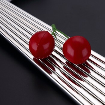 BalleenShiny Stainless Steel 12 Constellation Chopsticks 23.5cm Anti-slip Mirror Polished Chopsticks Delicate Kitchen Tableware