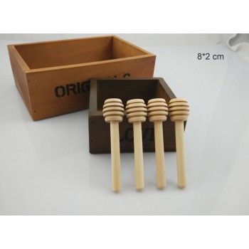 100 pcs 8 cm/10 cm/10.4 cm Mini Wooden Honey Dippers Stirrer honey Spoon Stick  Wedding Favors Honey Tools JK23