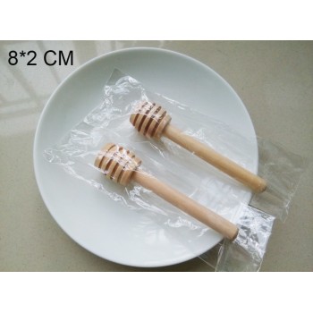 100 pcs 8 cm/10 cm/10.4 cm Mini Wooden Honey Dippers Stirrer honey Spoon Stick  Wedding Favors Honey Tools JK23