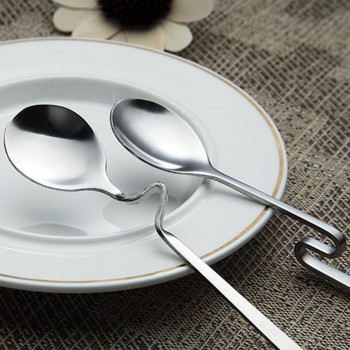 1PCS Bend Stainless Steel Coffee Spoon Ice Cream Dessert Tea Spoon For Picnic Kitchen Accessories Tableware -35