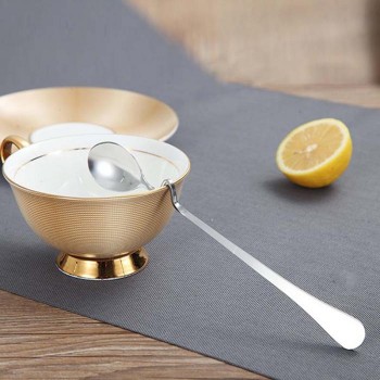 1PCS Bend Stainless Steel Coffee Spoon Ice Cream Dessert Tea Spoon For Picnic Kitchen Accessories Tableware -35