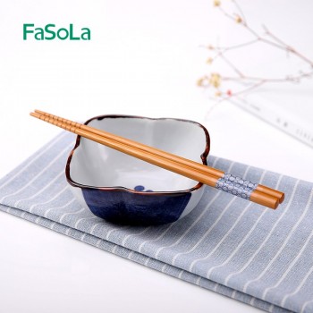 FaSoLa Chinese Style 1pair Natural Bamboo Wood Chopsticks home Set Value Gift Sushi Chinese hot food Reusable Chopsticks