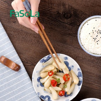 FaSoLa Chinese Style 1pair Natural Bamboo Wood Chopsticks home Set Value Gift Sushi Chinese hot food Reusable Chopsticks