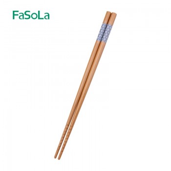 FaSoLa Chinese Style 1pair Natural Bamboo Wood Chopsticks home Set Value Gift Sushi Chinese hot food Reusable Chopsticks