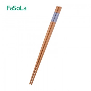 FaSoLa Chinese Style 1pair Natural Bamboo Wood Chopsticks home Set Value Gift Sushi Chinese hot food Reusable Chopsticks