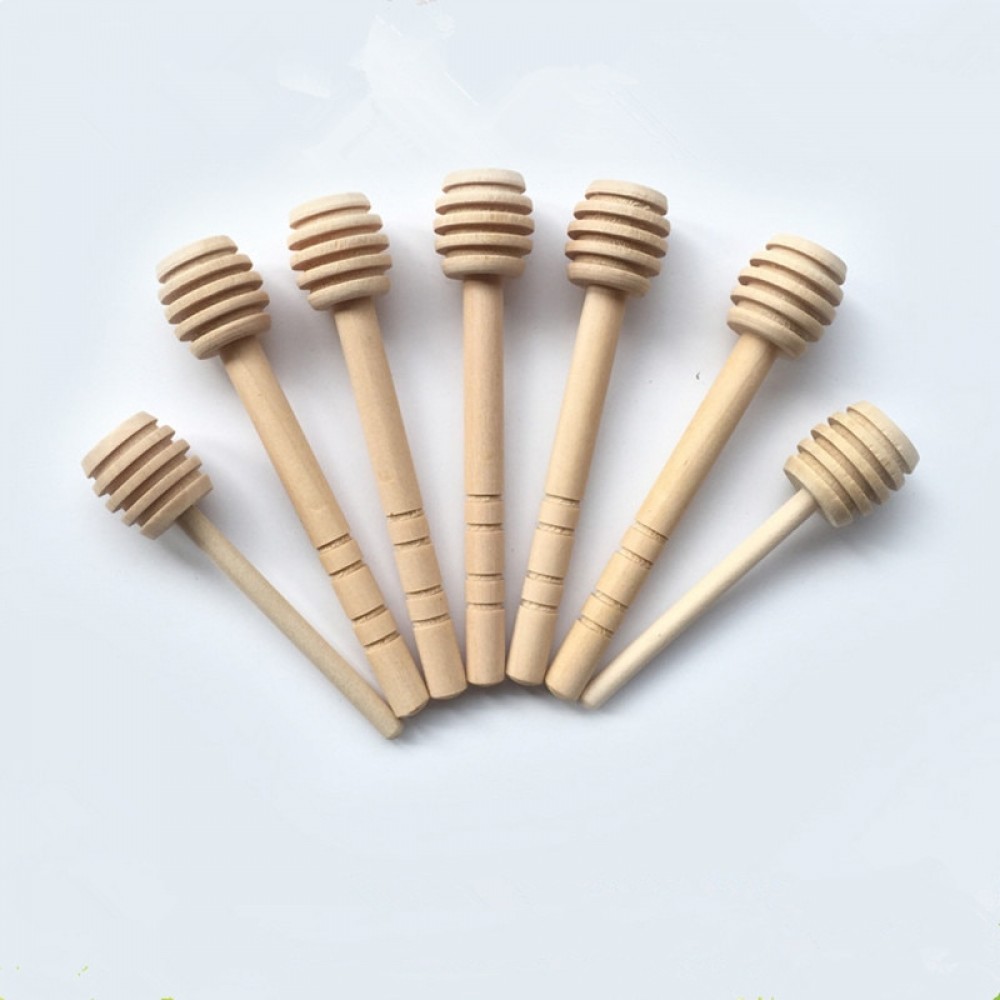 100pcs/lot Xbees Mini Wooden Honey Stick Wood Stick Honey Dipper Honey Spoon Stick Honey Stirring Rod