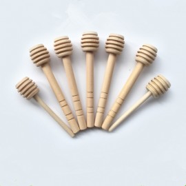 100pcs/lot Xbees Mini Wooden Honey Stick Wood Stick Honey Dipper Honey Spoon Stick Honey Stirring Rod