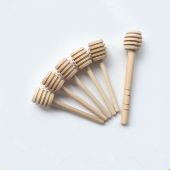 100pcs/lot Xbees Mini Wooden Honey Stick Wood Stick Honey Dipper Honey Spoon Stick Honey Stirring Rod