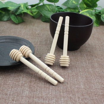 100pcs/lot Xbees Mini Wooden Honey Stick Wood Stick Honey Dipper Honey Spoon Stick Honey Stirring Rod
