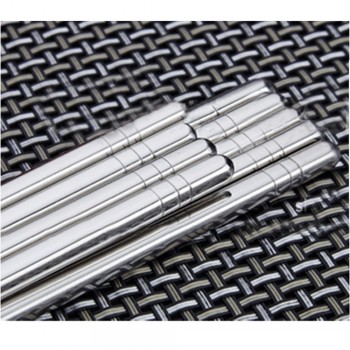 1 pair of stainless steel cutlery length 19 cm reusable chopsticks tableware silver iron non-slip household metal China M3