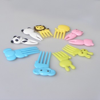 Hot Stylish 10pcs Cartoon Animal Food Fruit Picks Forks Home Party Accessory Decor Tool