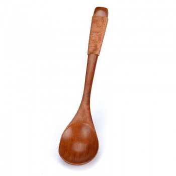 Splendid Wooden Spoons Large Long Handled Spoon Kids Spoon Wood Rice Soup Dessert Spoon Wooden Utensils Kitchen Accessories M5