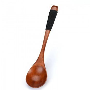 Splendid Wooden Spoons Large Long Handled Spoon Kids Spoon Wood Rice Soup Dessert Spoon Wooden Utensils Kitchen Accessories M5
