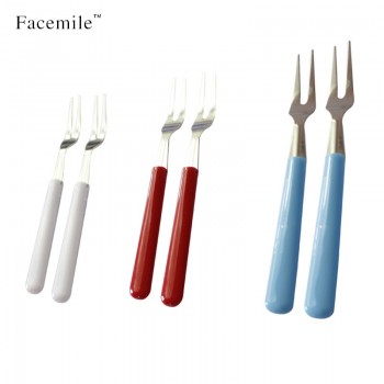 6pcs/set Stainless Steel Fruit Forks Set for Cake Salad Cocktail Dessert Forks Kitchen Accessories 52095 Gift