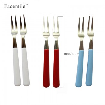 6pcs/set Stainless Steel Fruit Forks Set for Cake Salad Cocktail Dessert Forks Kitchen Accessories 52095 Gift