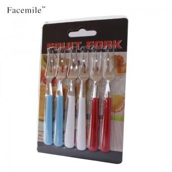 6pcs/set Stainless Steel Fruit Forks Set for Cake Salad Cocktail Dessert Forks Kitchen Accessories 52095 Gift