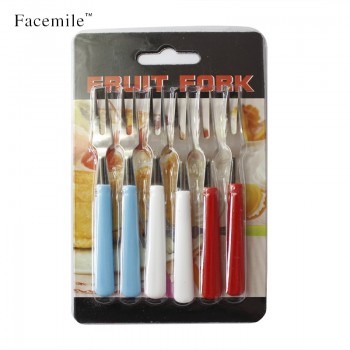 6pcs/set Stainless Steel Fruit Forks Set for Cake Salad Cocktail Dessert Forks Kitchen Accessories 52095 Gift