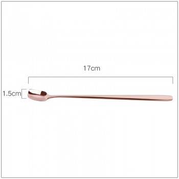 Stainless Steel Stirring Spoon Long Handle Coffee Spoon Dessert Coffee Stir Bar Ice Cream Cold Drink Juice Ice Spoon