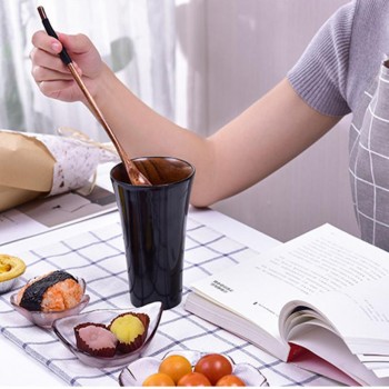 wooden spoons Natural Long Handle Stirring Wood Spoons for Drink Dessert Honey Coffee New fashion Dropshipping 18jul25