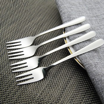 4 Pcs Stainless Steel Cocktail Dessert Fork Tasting Appetizer Cake Fruit Forks