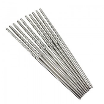 Morden Simply Design Thread Stylish Non-slip Design Stainless Steel Easy Clean Metal ChopSticks