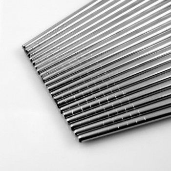Morden Simply Design Thread Stylish Non-slip Design Stainless Steel Easy Clean Metal ChopSticks