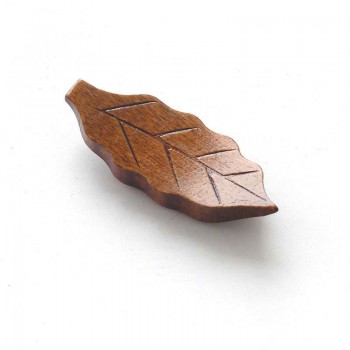 Tofok 1PC Wooden Chopsticks Holder Leaf Shape Knife Stand Spoon Rest Fork Rack Japanese Frame Art Craft Dinner Kitchen Tableware