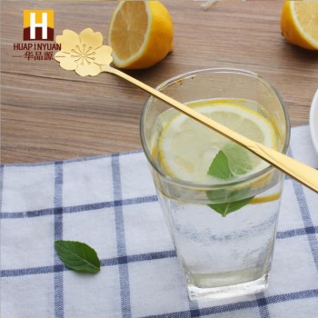 4pcs/set Long Handle Stainless Steel Flowers Shaped Stirring Spoon Flatware Ice Cream Tea Dessert Spoon Kitchen Accessories