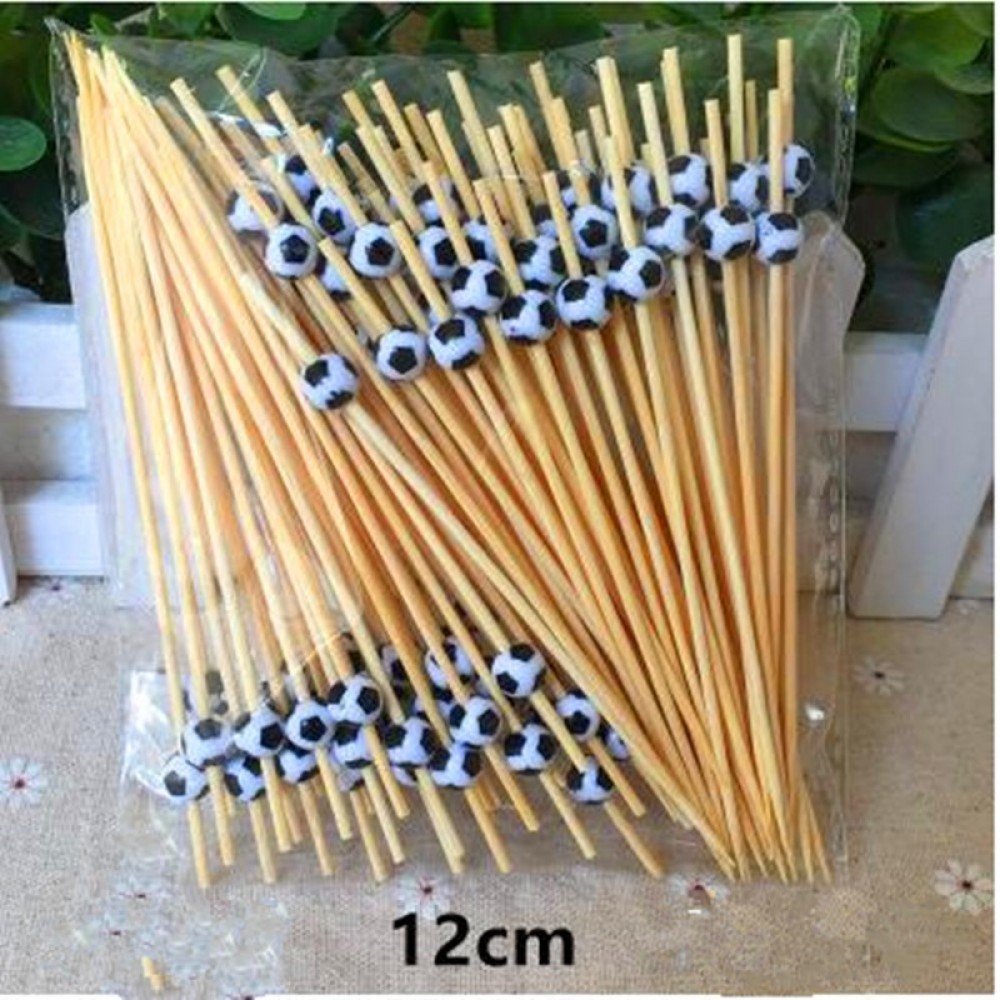 100Ps Football Fruit Fork Sticks Buffet Cupcake Toppers Cocktail Forks Wedding Festival Decorations Birthday 28 Kinds Of Graphic