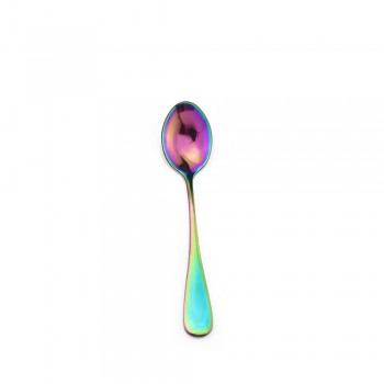 Coffee Spoons Korean Style Rainbow Gold Black Colorful Small Stirring Spoon Dinner Set Copper Stainless Steel Teaspoon Scoop 1pc