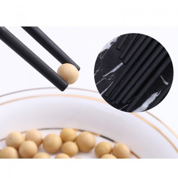 Chopsticks Chinese Alloy Black Sushi Hashi Chop Sticks Tableware