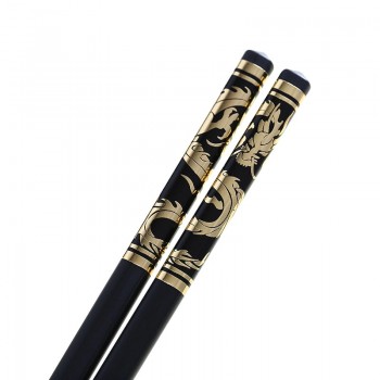 Chopsticks Chinese Alloy Black Sushi Hashi Chop Sticks Tableware