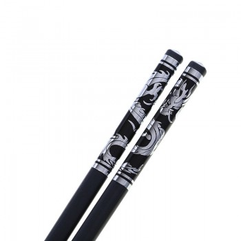 Chopsticks Chinese Alloy Black Sushi Hashi Chop Sticks Tableware