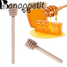 1PC 8/16cm Practical Long Handle Wood Honey Spoon Mixing Stick Dipper For Honey Jar Coffee Supplies Kitchen Tools