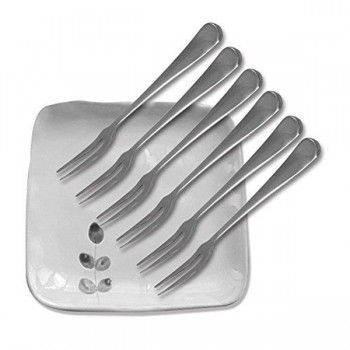 6pcs Stainless Steel Cocktail Forks Fruit Cake Forks Dessert Forks