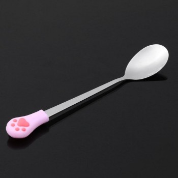 Cute Cat Claw Coffee Spoons Fruit Fork Dessert Spoon Candy Tea Spoon Cat Drink Tableware Kitchen Supplies