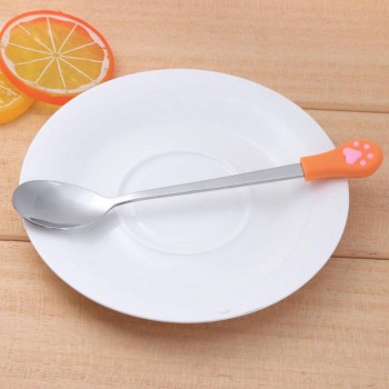 Cute Cat Claw Coffee Spoons Fruit Fork Dessert Spoon Candy Tea Spoon Cat Drink Tableware Kitchen Supplies