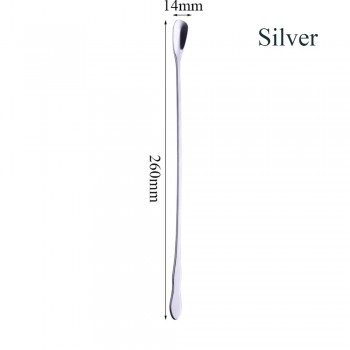 New Style 1PC Stainless Steel Coffee Spoon With Long Handle Colorful Coffee Scoops Dessert Tea Spoon Stocked Kitchen Gadget Tool