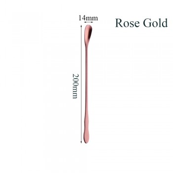 New Style 1PC Stainless Steel Coffee Spoon With Long Handle Colorful Coffee Scoops Dessert Tea Spoon Stocked Kitchen Gadget Tool
