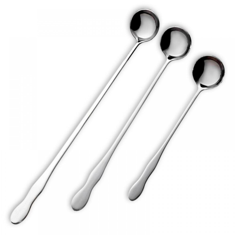 1pcs Stainless Steel Long Handle Stir Spoon Creative Korean Style Coffee Spoon Ice Cream Honey Dessert Spoon three size optional