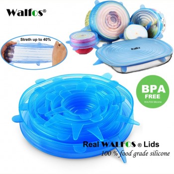WALFOS silicon stretch lids universal lid Silicone food wrap bowl pot lid silicone cover pan cooking Kitchen accessories