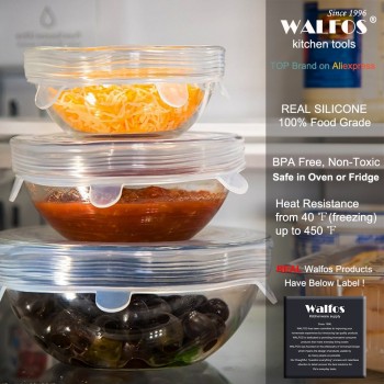 WALFOS silicon stretch lids universal lid Silicone food wrap bowl pot lid silicone cover pan cooking Kitchen accessories