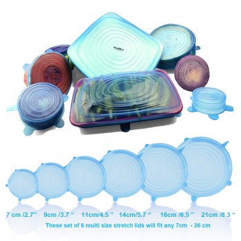 WALFOS silicon stretch lids universal lid Silicone food wrap bowl pot lid silicone cover pan cooking Kitchen accessories