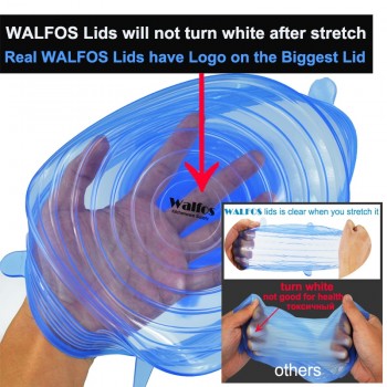 WALFOS silicon stretch lids universal lid Silicone food wrap bowl pot lid silicone cover pan cooking Kitchen accessories